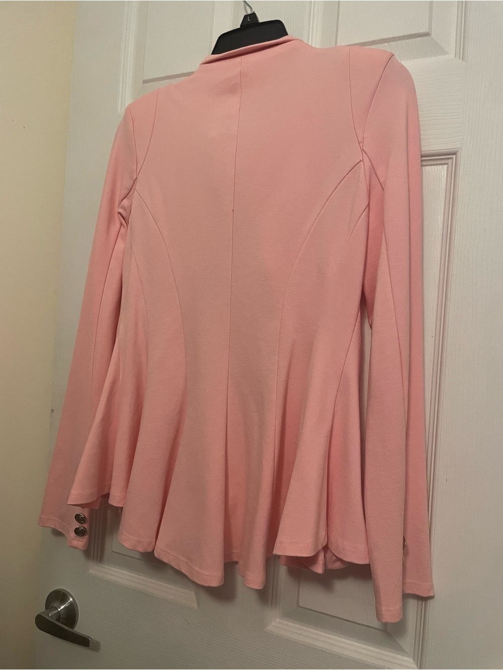 Hybrid & company Light Pink Peplum Long Sleeve Top